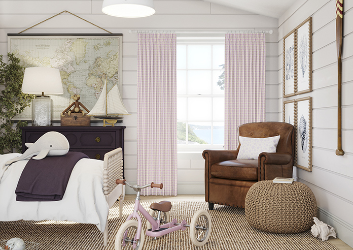 Whaley Great, Gingham Star Mermaid - Made to Measure Curtains - Image 3